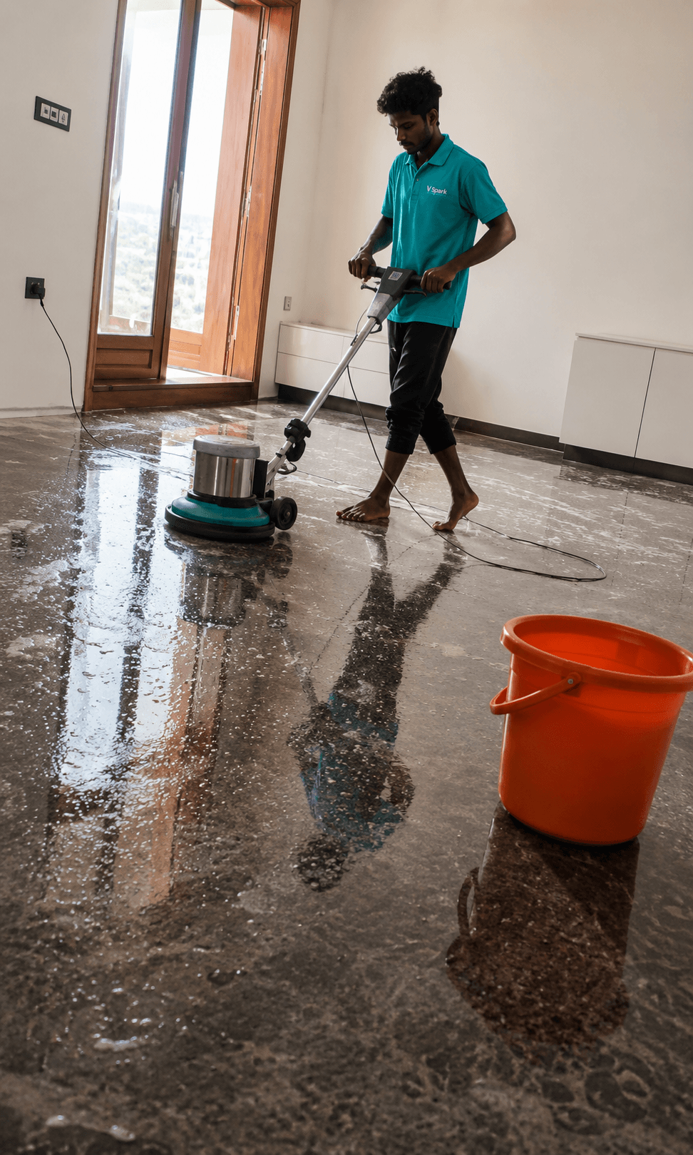 VSpark crew — Marble floor polishing